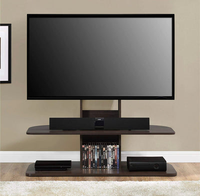 Ameriwood Home Galaxy TV Stand with Mount for TVs up to 65" Wide, Espresso- NEW IN BOX! (Minor scratch from shipping)