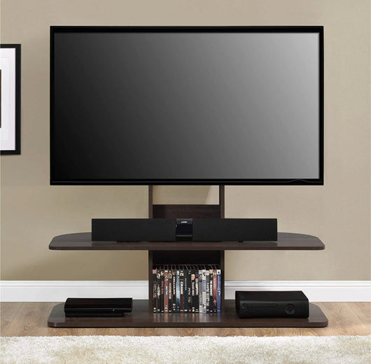 Ameriwood Home Galaxy TV Stand with Mount for TVs up to 65" Wide, Espresso- NEW IN BOX! (Minor scratch from shipping)