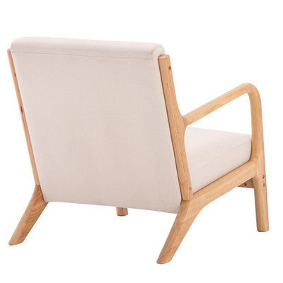 Ktaxon Mid-Century Accent Fabric Chair Fabric Single Sofa Beige!  -Brand new & Assembled