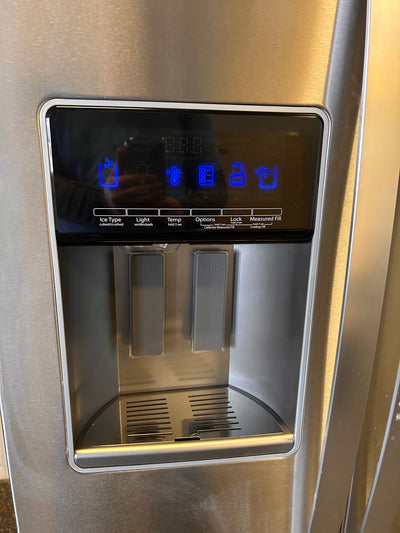 Whirlpool 28.4-cu ft Side-by-Side Refrigerator with Ice Maker (Fingerprint Resistant Stainless Steel)!  -Brand new, does have a minor scratch & dent from shipping, photos shown