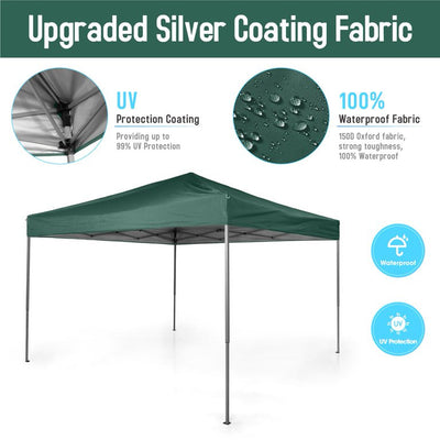 MF Studio 10x10 Straight Leg Popup Canopy with Wheeled Carry Bag Green**New in box**