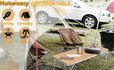 Natureasy Folding Camping Table with Carry Handle, 3 FT- NEW!!!