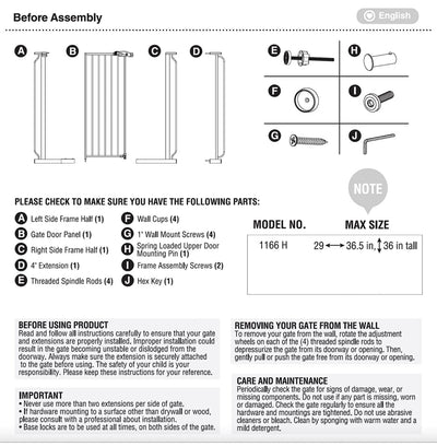 Regalo Easy Step Extra Tall Walk Thru Baby Gate, Bonus Kit, Includes 4-Inch Extension Kit, 4 Pack of Pressure Mount Kit and 4 Pack of Wall Cups and Mounting Kit, Black!! NEW IN BOX