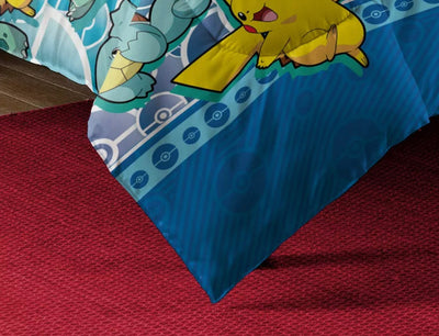 Pokemon Bed in Bag Set, Full Size, Multicolor, 100% Polyester,First Starters, 5-Piece Set- NEW IN BAG!