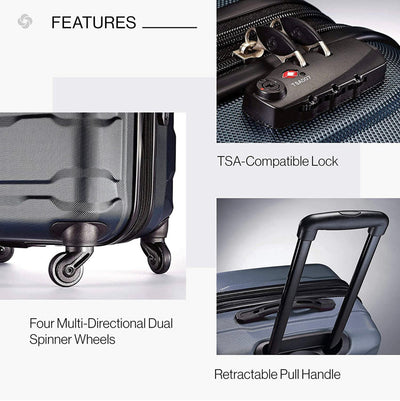 Samsonite Omni PC Hardside Expandable Luggage with Spinner Wheels, 3-Piece Set (20/24/28), Navy- NEW OUT OF BOX!!!