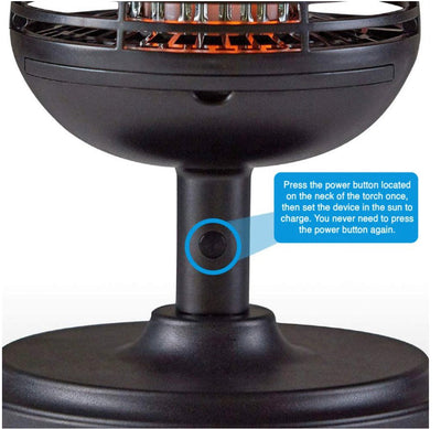 PIC Solar Insect Killer Torch with LED Flame Effect, Black Torch, Area Bug Zapper- NEW IN BOX!!!