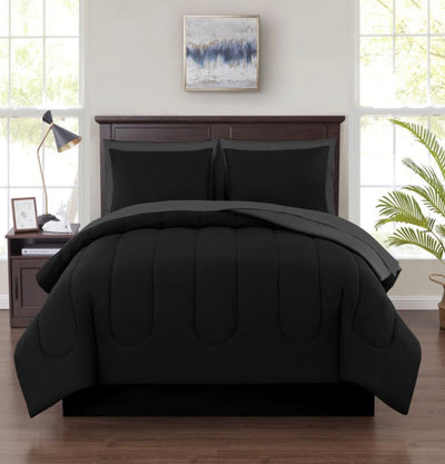 Mainstays Black 8 Piece Bed in a Bag Comforter Set With Sheets, King- NEW IN BAG!!!!