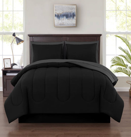 Mainstays Black 8 Piece Bed in a Bag Comforter Set With Sheets, King- NEW IN BAG!!!!