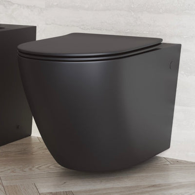 REDUCED!!!  Swiss Madison St.Tropez Wall-Hung Elongated Toilet Bowl in Matte Black- NEW IN BOX!!!