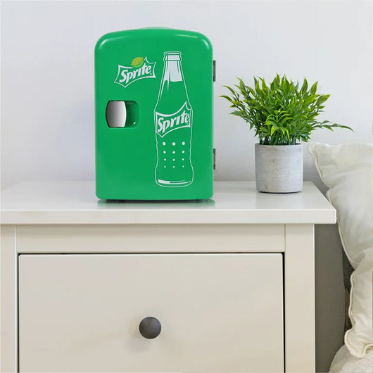 Sprite 4 Litre Portable Mini Cooler Travel 6 Can Mini Fridge Compact Refrigerator**New in box**