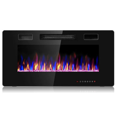 Costway 36'' Electric Fireplace Recessed Ultra Thin Wall-Mounted Heater w/Multicolor Flame!  -Brand new in the box
