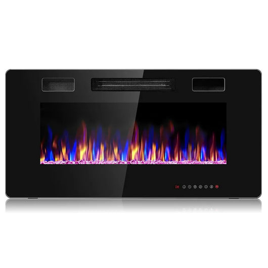 Costway 36'' Electric Fireplace Recessed Ultra Thin Wall-Mounted Heater w/Multicolor Flame!  -Brand new in the box