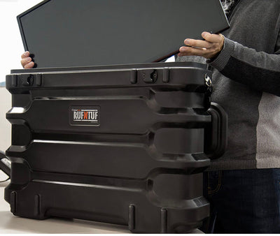 RUFNTUF ROTO - 19-24” LCD/LED/Monitor Case – Black - Made in Canada (new out of the box)