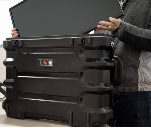 RUFNTUF ROTO - 19-24” LCD/LED/Monitor Case – Black - Made in Canada (new out of the box)
