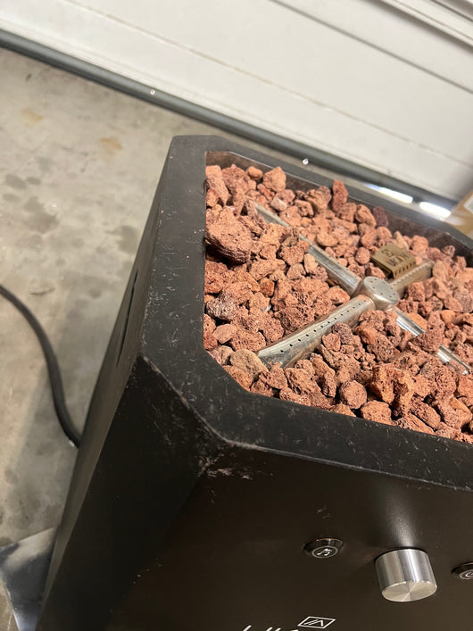 REDUCED!!! Ukiah Note Portable Audio Propane FirePit with Beat to Music Technology!! NEW OUT OF BOX, TESTED WORKS GREAT(HAS SCRATCHES FROM SHIPPING)!!