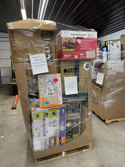 Jumbo huge liquidation pallet- over 7 ft tall ! Pallet number 8787