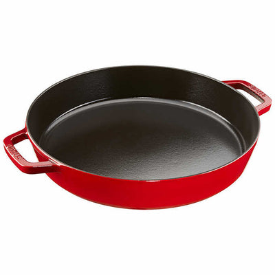 Staub 13" Enameled Cast Iron Double Handled Skillet red (new in the box)