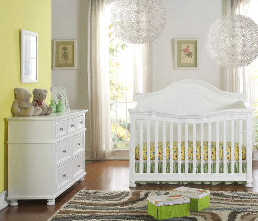 Caramia Kids Carlie 3-piece Nursery Furniture Set, White!! BRAND NEW, DRESSER IS FULLY ASSEMBLED NOT IN A BOX HAS VERY MINOR SCUFFS ON TOP FROM SHIPPING, CRIB IS NEW IN THE BOX!!