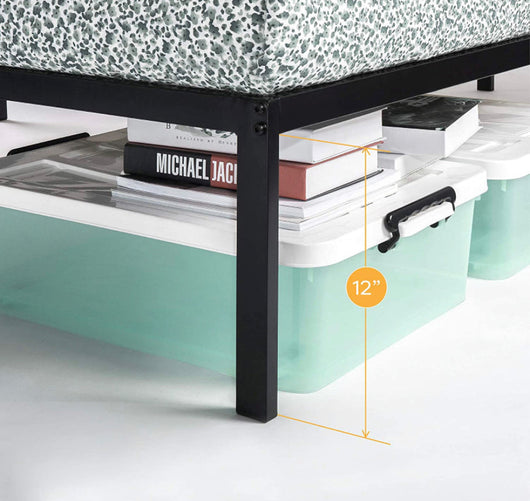 Best Price Mattress 14 Inch Metal Platform Beds w/ Heavy Duty Steel Slat Mattress Foundation (No Box Spring Needed), Black- NEW IN BOX!!!