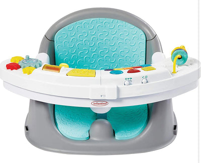 Infantino Music & Lights 3-in-1 Discovery Seat and Booster - Convertible Booster, Infant Activity seat and Feeding Chair with Electronic Piano for Sensory Exploration, for Babies and Toddlers**New**