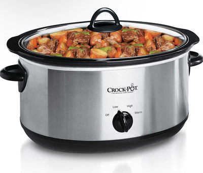 Crock-Pot 7-Quart Oval Manual Slow Cooker | Stainless Steel (SCV700-S-BR)**New in box**