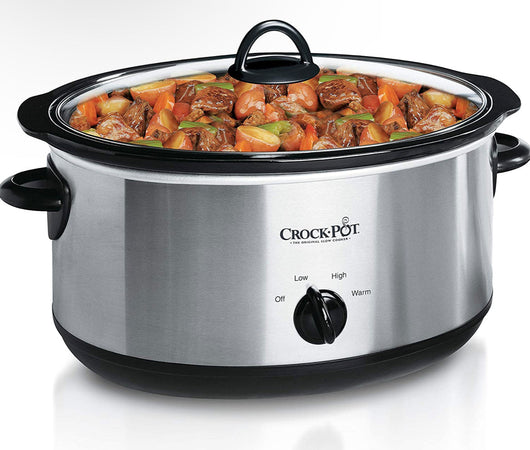 Crock-Pot 7-Quart Oval Manual Slow Cooker | Stainless Steel (SCV700-S-BR)**New in box**