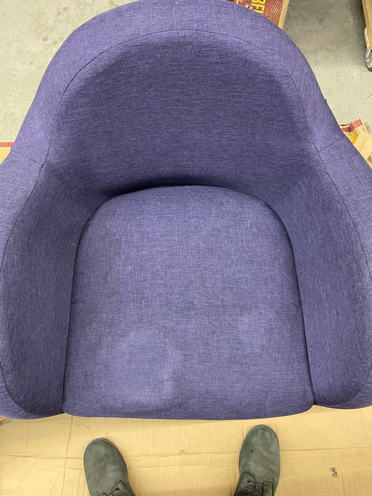 Newport Fox Hill Julian Mid-Century Accent Chair, Eggplant**New has stains from shipping**