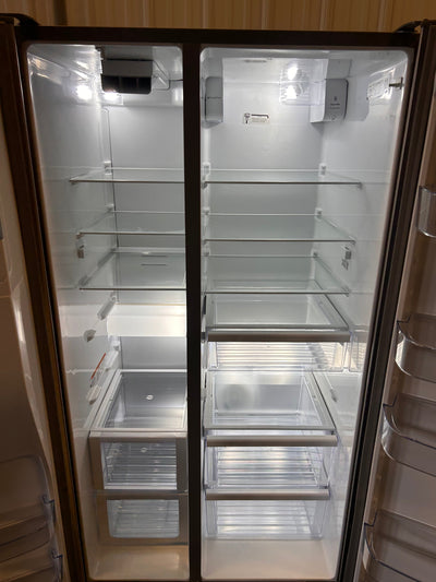 Whirlpool 28.4-cu ft Side-by-Side Refrigerator with Ice Maker (Fingerprint Resistant Stainless Steel)!  -Brand new, does have a minor scratch & dent from shipping, photos shown