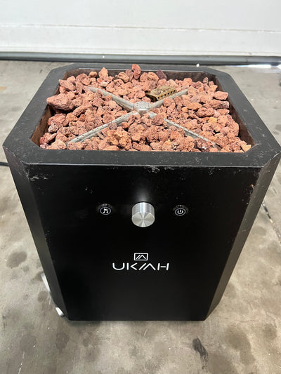 REDUCED!!! Ukiah Note Portable Audio Propane FirePit with Beat to Music Technology!! NEW OUT OF BOX, TESTED WORKS GREAT(HAS SCRATCHES FROM SHIPPING)!!