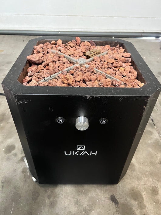 REDUCED!!! Ukiah Note Portable Audio Propane FirePit with Beat to Music Technology!! NEW OUT OF BOX, TESTED WORKS GREAT(HAS SCRATCHES FROM SHIPPING)!!