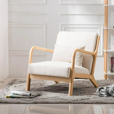 Ktaxon Mid-Century Accent Fabric Chair Fabric Single Sofa Beige!  -Brand new & Assembled