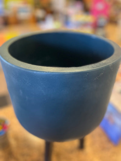 Cement Planter with Wood Legs- NEW!!!
