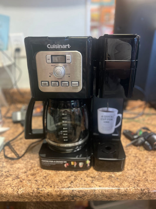 Cuisinart Black 12 Cups Single-Serve Brewer- used but very clean and works like new!