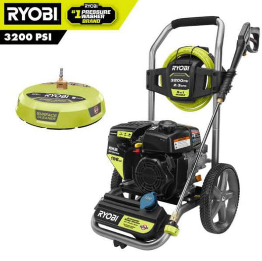 Ryobi 3200 PSI 2.3 GPM Cold Water 196cc Kohler Gas Pressure Washer and 15 in. Surface Cleaner!! NEW IN BOX!!