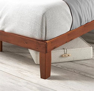 ZINUS Wen Wood Platform Bed Frame / Solid Wood Foundation / Wood Slat Support / No Box Spring Needed / Easy Assembly, Queen- NEW IN BOX!!!