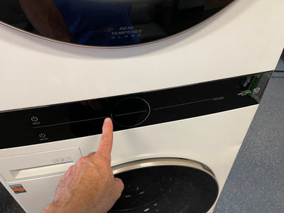 LG WashTower Electric Stacked Laundry Center with 4.5-cu ft Washer and 7.4-cu ft Dryer ENERGY STAR- HANDYMAN’S SPECIAL! BRAND NEW-     WASHER WORKS GREAT - BUT DRYER DIGITAL PANEL WILL NOT COME ON OR WORK - NEEDS REPAIR -