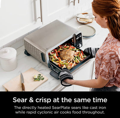 Ninja Foodi Smart 13-in-1 Dual Heat Air Fry Countertop Oven, Dehydrate, Reheat, Smart Thermometer, 1800-watts, Silver!! NEW IN BOX!!