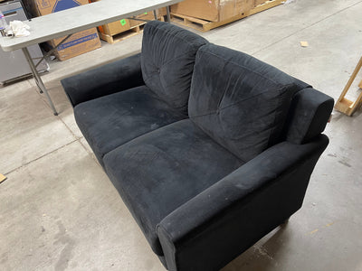 Lifestyle Solutions Hartford Loveseat With Curved Arm - Black- used- return from Am-zon