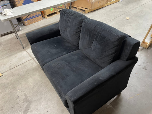 Lifestyle Solutions Hartford Loveseat With Curved Arm - Black- used- return from Am-zon