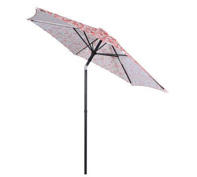 Mainstays Outdoor 7.5' Floral Print Round Push-up Market Patio Umbrella- NEW!!!!