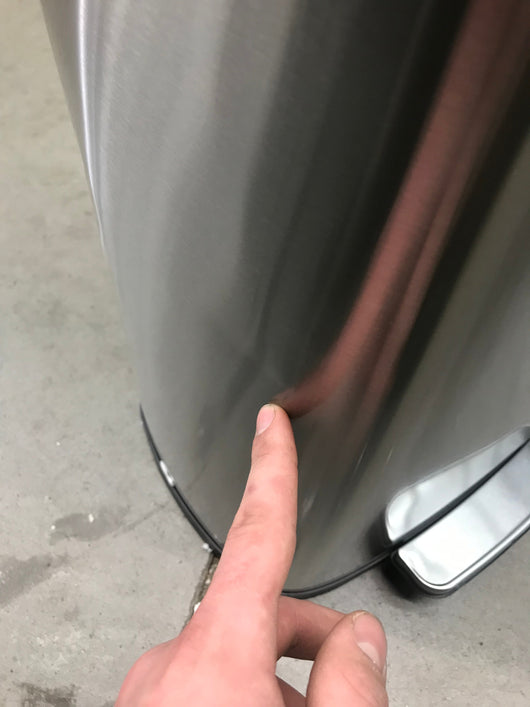 SoftStep 13.2 Gal. Stainless Steel Step Trash Can with Inner Bucket for Office and Kitchen- NEW OUT OF BOX!!! (Slight dents)