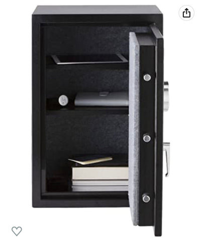 Amazon Basics Fire Resistant Security Safe with Programmable Electronic Keypad - 2.1 Cubic Feet, 16.93 x 25.98 x 13.8 inches