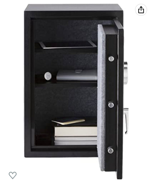 Amazon Basics Fire Resistant Security Safe with Programmable Electronic Keypad - 2.1 Cubic Feet, 16.93 x 25.98 x 13.8 inches