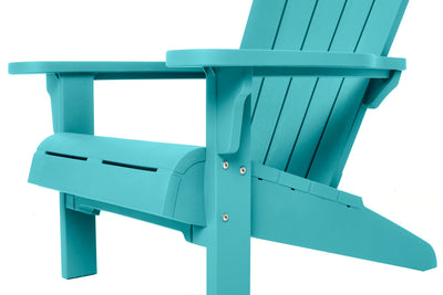 Keter Patio Furniture for Fire Pit Teton Adirondack Chair Weather Resistant, Durable Outdoor, Teal, set of 2**New in box**