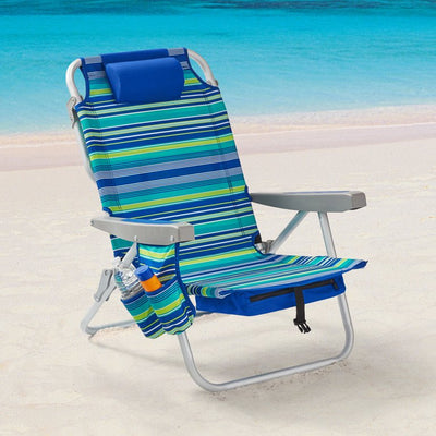 Mainstays Backpack Aluminum Beach Chair - Multi-color**New**