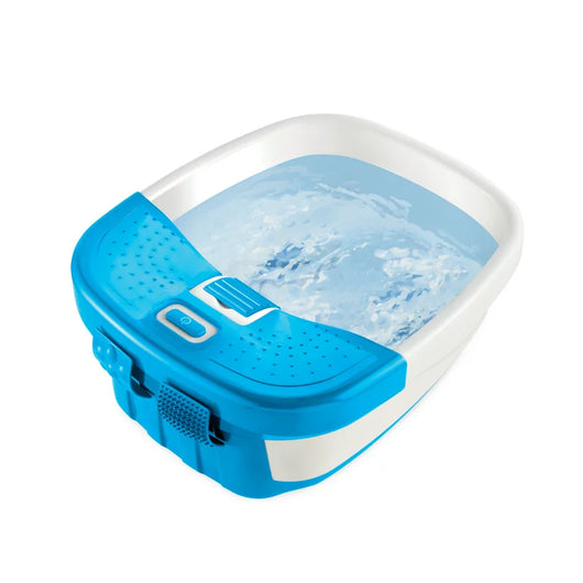 HoMedics Bubble Bliss Deluxe Foot Spa Bubble Foot Massager, 3 Attachments, Splash Guard, Creates Bubbles, Helps Improves Circulation, Soothe Tired Muscles, Built-In Storage**New in Box**