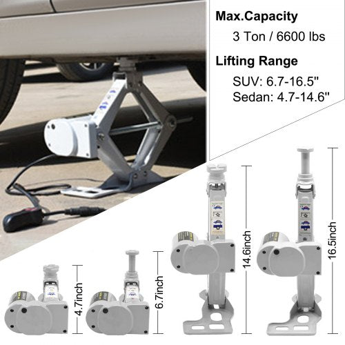 VEVOR Electric Car Jack 3 Ton 12V Floor Jack, All-in-One Electric Scissor Jack!

-Brand new in the carry case