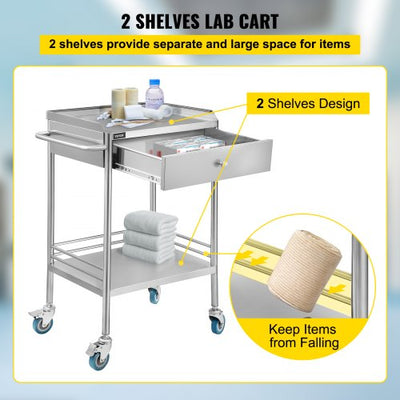 VEVOR Shelf Stainless Steel Utility Cart Catering Cart!

-Brand new and Assembled