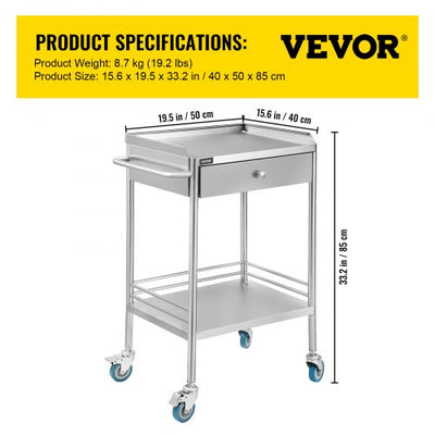 VEVOR Shelf Stainless Steel Utility Cart Catering Cart!

-Brand new and Assembled